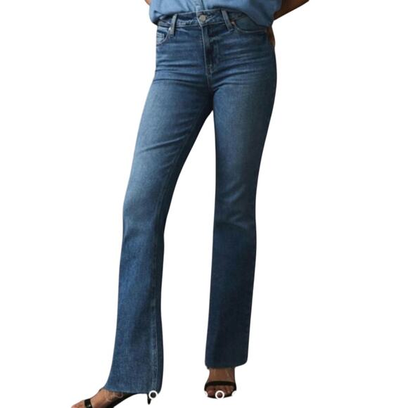 Paige High Rise Laurel Canyon Flare Jean in Tapestry